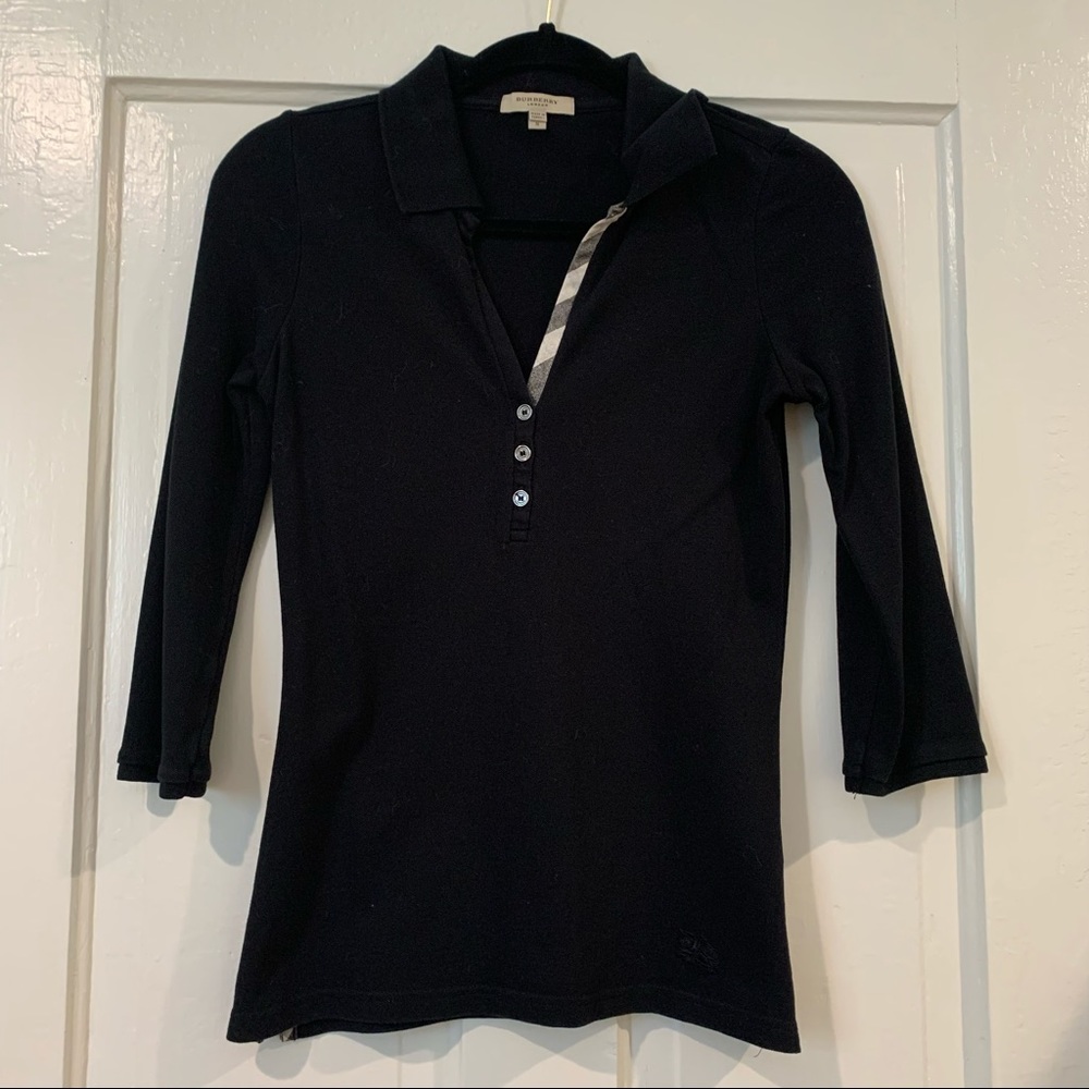 Burberry 3/4 Sleeve Polo Shirt